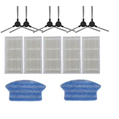 Vacuum Cleaner HEPA Filter Mop Cloth Side Brush for Redmond RV-R450 RV R450 Robotic Vacuums Cleaner Filters Parts Accessories