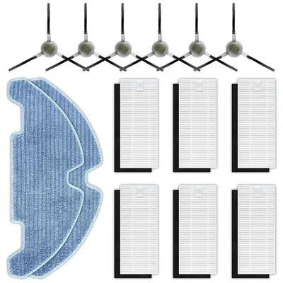 B26B For Lefant M330 Pro 14PCS Replacement Accessories Kit- HEPA Filters, Side Brushes, Mop Pads For Robot Vacuum Cleaner Parts