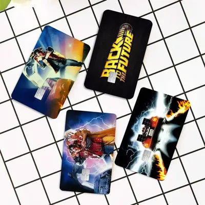 Film de protection mat or, argent, noir, style film de science-fiction B-Back To The F-Future, pour carte bancaire de crédit et de débit.