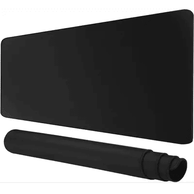 Grand tapis de souris noir de haute qualité, tapis de bureau antidérapant, bord cousu Durable, tapis de souris de bureau, tapis de jeu