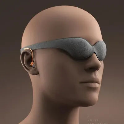 Masque de sommeil occultant pour les yeux, cache-oreilles portable pour le voyage, relaxant, pour dormir, réduction du bruit, usage intérieur