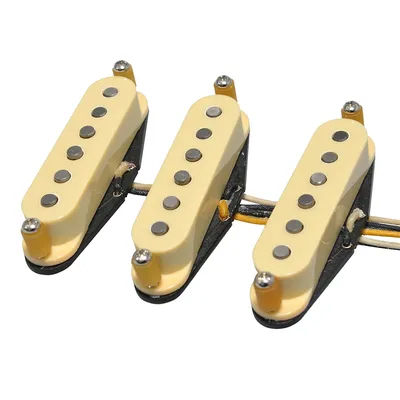 Alnico 3 SSS Surfari micros de guitare enroulés à la main Vintage 1954 bobine unique pour guitares de style ST N/M/B pour guitare ST couverture jaune