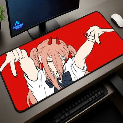 Tapis de bureau pour homme et fille, tronçonneuse électrique, Xxxl, 1000x500, tapis de jeu rouge pour ordinateur, Anime, accessoires de bureau