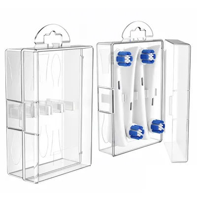 Étui de voyage anti-poussière pour têtes de brosse à dents, compatible avec les têtes de brosse de rechange pour brosses à dents électriques Oral B, iO et Philips Sonicare