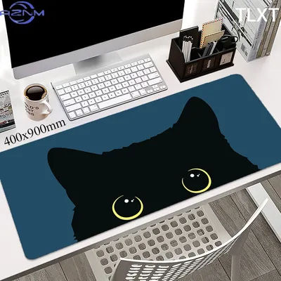 Tapis de souris XXL motif chat mignon, grand tapis de bureau 100x50cm, tapis de souris Kawaii pour ordinateur, tapis de table XXL