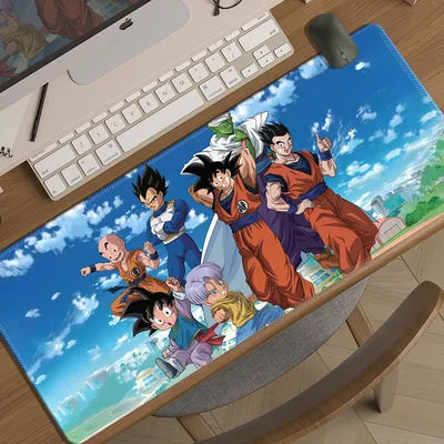 Tapis de Souris XXL Dragon Ball Z pour Gamer, Tapis de Clavier et de Bureau, Motif Dessin Animé 2D