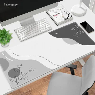Tapis de souris plante abstraite grand tapis de souris Gamer tapis de clavier 120x55 cm tapis de souris tapis de bureau en caoutchouc tapis de bureau Design minimaliste XXXL