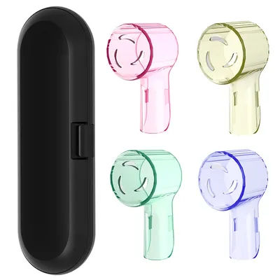 Étui de voyage pour brosse à dents électrique et 4 têtes de brosse, housses anti-poussière, Compatible avec les brosses à dents électriques Oral B & iO Series