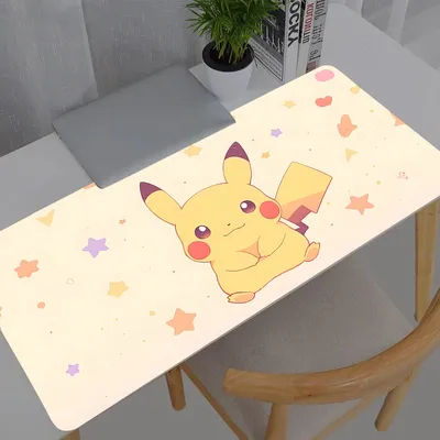 Tapis de souris Pokemon Pikachu, grand tapis de souris Durable pour PC, accessoires de jeu Kawaii, tapis de bureau pour clavier, tapis de table