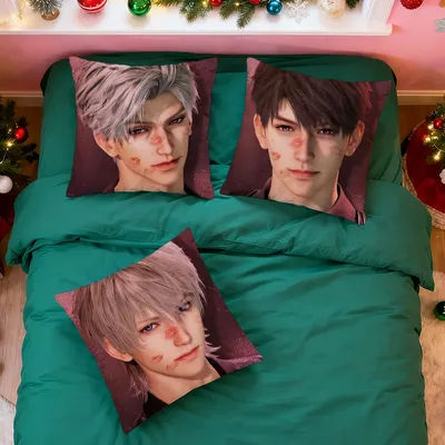 Sylus Caleb Xavier love and deepspace kiss marks soft Comfortable Pillow Case for Sofa Living Room Home Decor Protective Covers