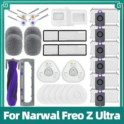 Replacement Parts Roller Side Brush HEPA Filter Mop Cloth Dust Bag for Narwal Freo Z Ultra Robot Vacuum Cleaner