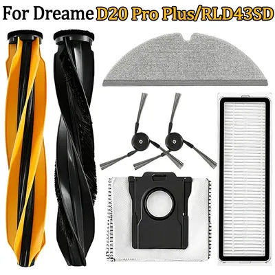 Accessories Kit Compatible with Dreame D20 Pro Plus/RLD43SD Robot Vacuum Cleaner Replacement Parts