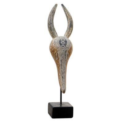 Aboatsre,'African Sese Wood Antelope Mask'