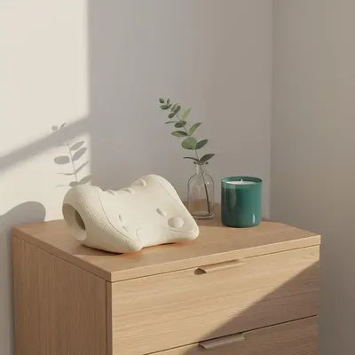 Oreiller de massage cervical en forme de C, contour ergonomique, relaxation contre la fatigue, relaxant pour le cou et les épaules, utilisation polyvalente, design d'acupression