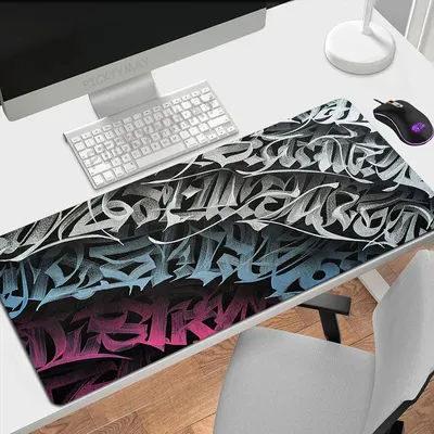 Grand tapis de souris à motif totem, tapis de souris pour gamer, tapis de clavier, tapis de bureau, tapis de bureau étanche pour PC HD, tapis de souris pour entreprise, idéal pour un cadeau