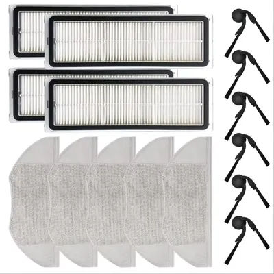 Side Brush Filter Mop Cloth Kit For Xiaomi Robot Vacuum S40 / OV81 Side Brush HEPA Filter Mop Pads Vacuum Cleaner Parts