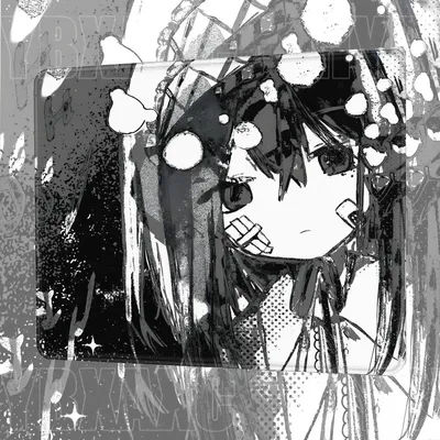Tapis de souris 45x40 noir et blanc avec motif de fille anime, tapis de jeu XS antidérapant, tapis de clavier, tapis de bureau pour ordinateur portable, tapis de souris avec bord verrouillable