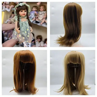 Cheveux longs pour Reborn / BJD Butter Convient au LYumaboof La tête d'un beurre est d'environ 36cm (A et B ) , 38cm ( C ) ,41cm ( D. E. F)