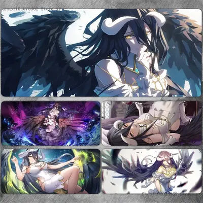 Dessin animé Anime OVERLORD Albedo tapis de souris grand clavier tapis de bureau tapis de souris de jeu LockEdge tapis antidérapant