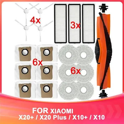 AUAU-Accessories Kit For Xiaomi X20+/ X20 Plus/ X10+/X10 Plus Robot Vacuum,Replacement Parts Spare Repair Replace Attachments