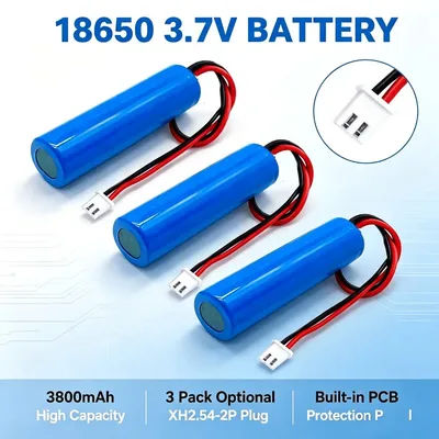 Batterie au Lithium 3.7V 18650 3800mah + panneau de Protection PCB pour lampe de poche, haut-parleur Bluetooth, tondeuse à cheveux, jouet lumineux Led