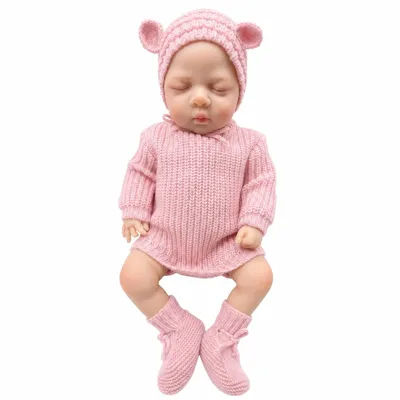 NPK 18inch Mouth Can Open Full Soft Solid latinum Silicone Bebe Luna Real Baby Weight Comes With Pacifer In The Picture