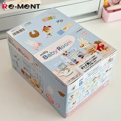 Original Re-Ment Miffy Rabbit Miffy Baby Room Baby Products Theme Miniature Scene Blind Box Ornament Anime Figure Model Toy Gift