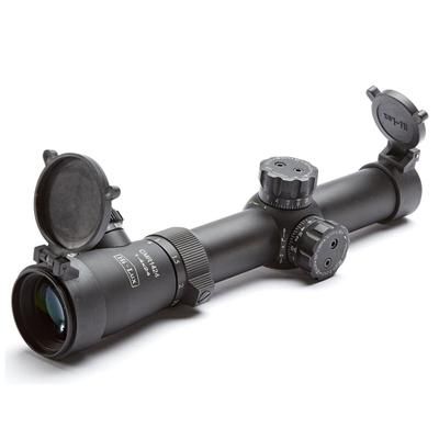 Hi-Lux Optics Close to Medium Range CMR 1-4x24mm LPVO Rifle Scope 30mm Tube Second Focal Plane Illuminated 122 Grain 7.62x39R Green BDC Reticle Matte