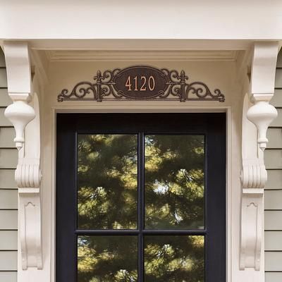 Marietta Door Plaque - Estate, Black/Gold - Frontgate