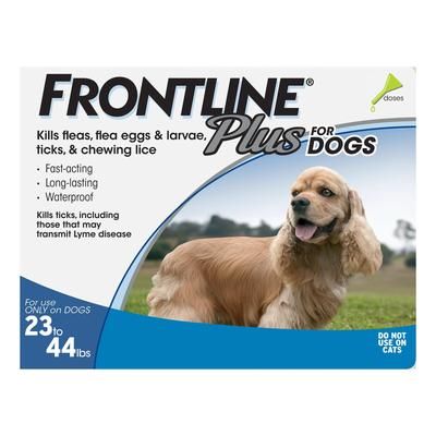 Frontline Plus For Medium Dogs 23-44 Lbs (Blue) 6 Doses