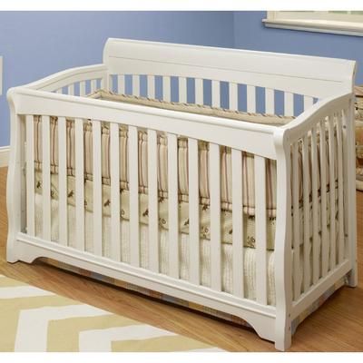 SB2 Florence 2 Piece Nursery Set in White - Crib & Simple 3 Drawer Dresser
