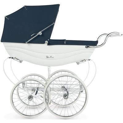 Silver Cross Balmoral Classic Pram - White & Navy