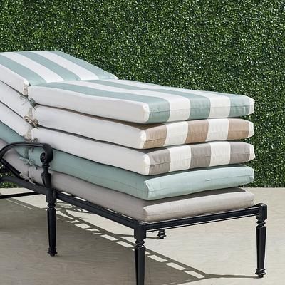 Knife-edge Outdoor Chaise Cushion - Rain Air Blue, 80"L x 26"W - Frontgate