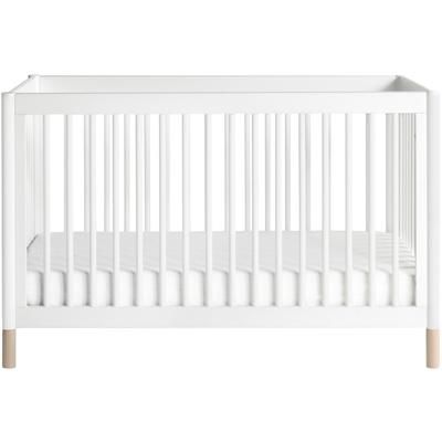 Babyletto Gelato 4-in-1 Convertible Crib w/Toddler Bed Conversion Kit - White w/ Washed Natural Feet