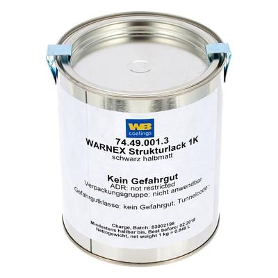 Warnex Strukturlack schwarz 1kg