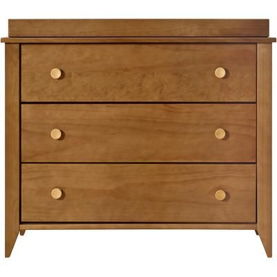 Babyletto Sprout 3-Drawer Changer Dresser w/Removable Changing Tray - Chestnut / Natural