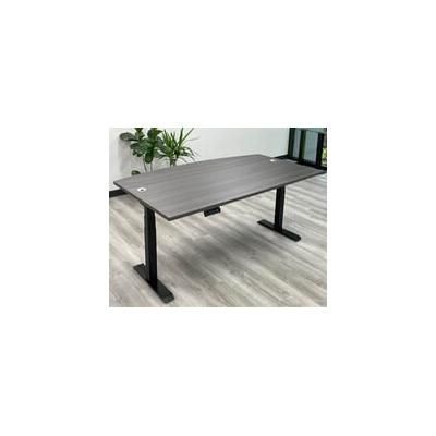 71"W x 41"D Bow Front Electric Lift Sit-to-Stand Desk