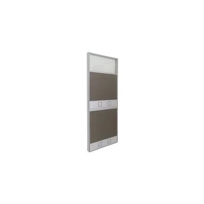 24"W x 67"H Double Raceway Office Panel w/Glass Window