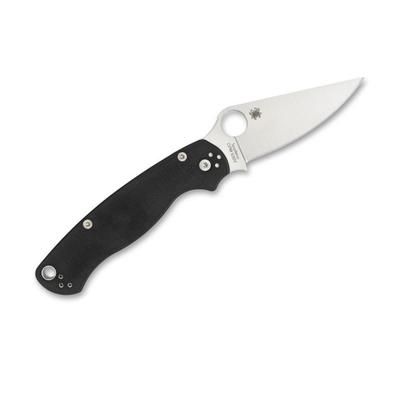 Spyderco Para Military 2 Left Hand Folding Knife G-10 Steel Black C81GPLE2