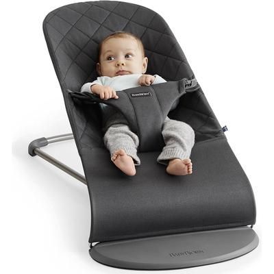 BabyBjörn Bouncer Bliss, Dark Gray Frame Classic Quilt Cotton Black