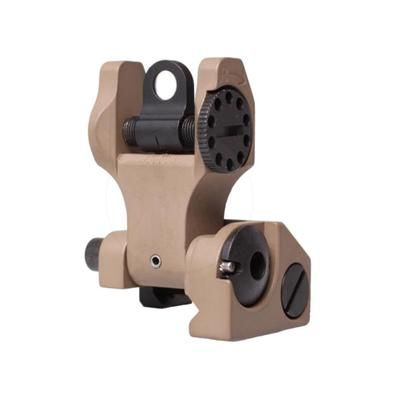 Troy Rear Folding Battle Sight T6 Aircraft Aluminum Flat Dark Earth FBS-R0FT-00