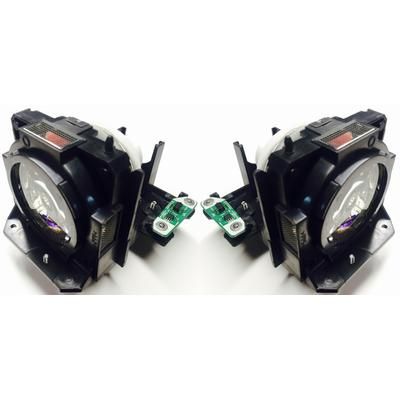 Jaspertronics™ OEM Dual Lamp & Housing for the Panasonic PT-DW750U Projector with Panasonic bulb inside - 240 Day Warranty