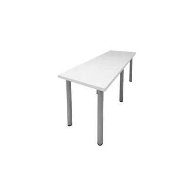 8' x 3' Standing Height Conference Table w/Round Post Legs