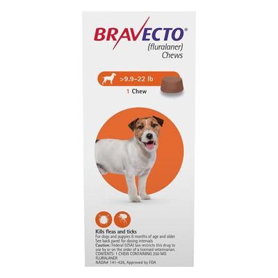 Bravecto For Small Dogs (10 To 22lbs) Orange 1 Chew