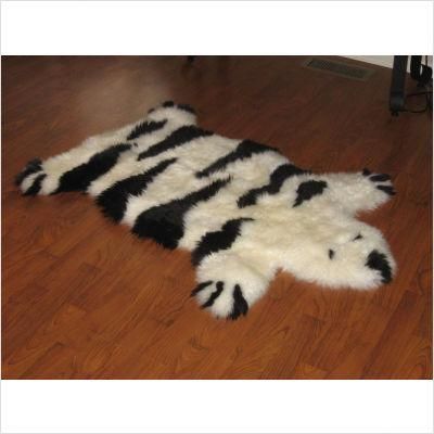 Stripe Bear Rug Long Wool - MROLWSTRIPEBEAR