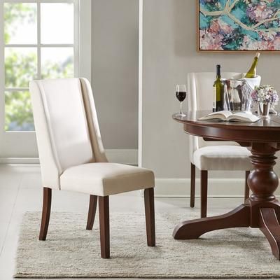 Madison Park Brody Wing Dining Chair (Set of 2) in Cream - Olliix MP100-0038