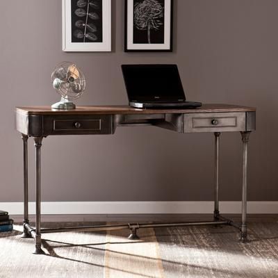 Edison Industrial 2-Drawer Desk - SEI Furniture HO9052