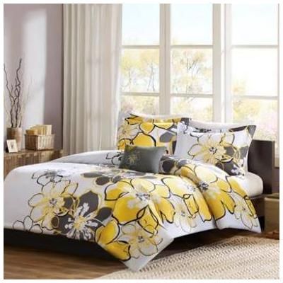 Mi Zone Allison Full/Queen Duvet Cover Set in Yellow - Olliix MZ12-372