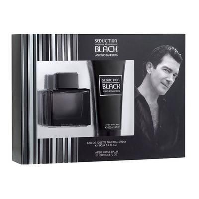 Antonio Banderas Seduction in Black 2 Pc Set Standard Eau De Toilette for Men