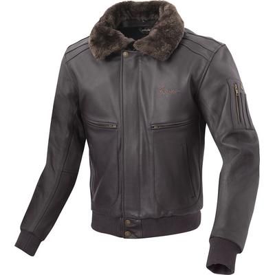 Bogotto Aviator Giacca in pelle per moto, marrone, dimensione 50